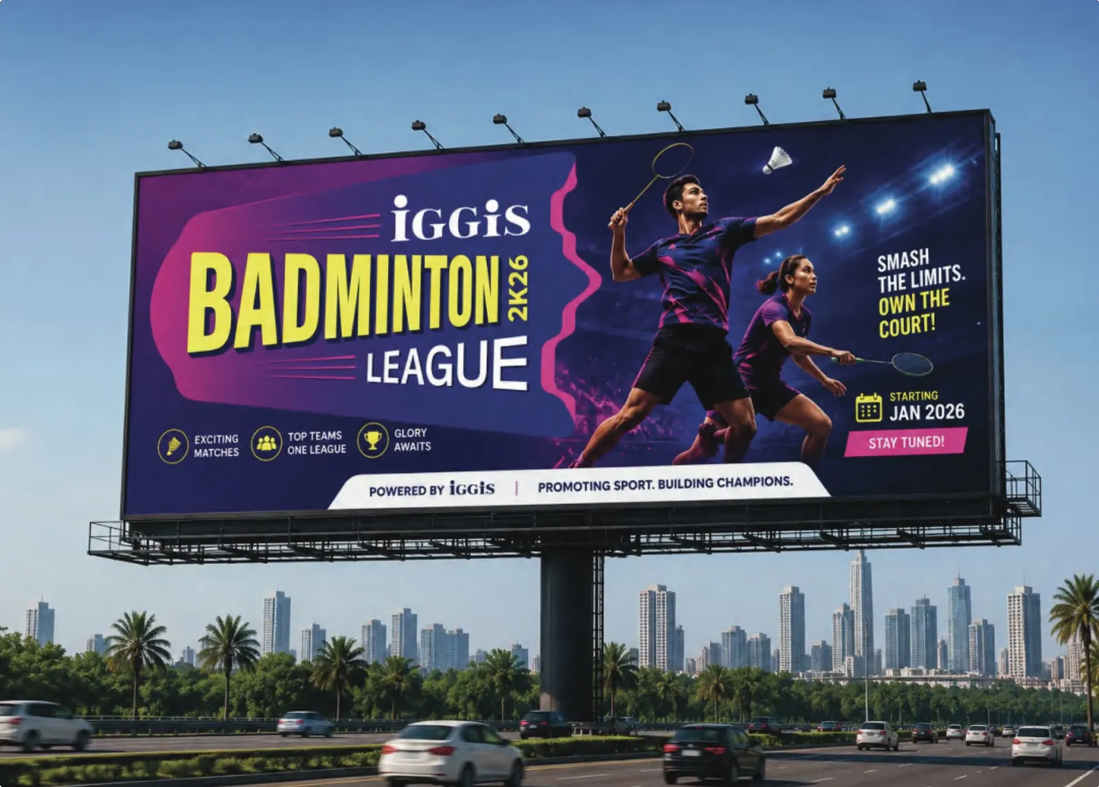 Indira Gandhi Group of Institutions — IGGIS Badminton League 2026.