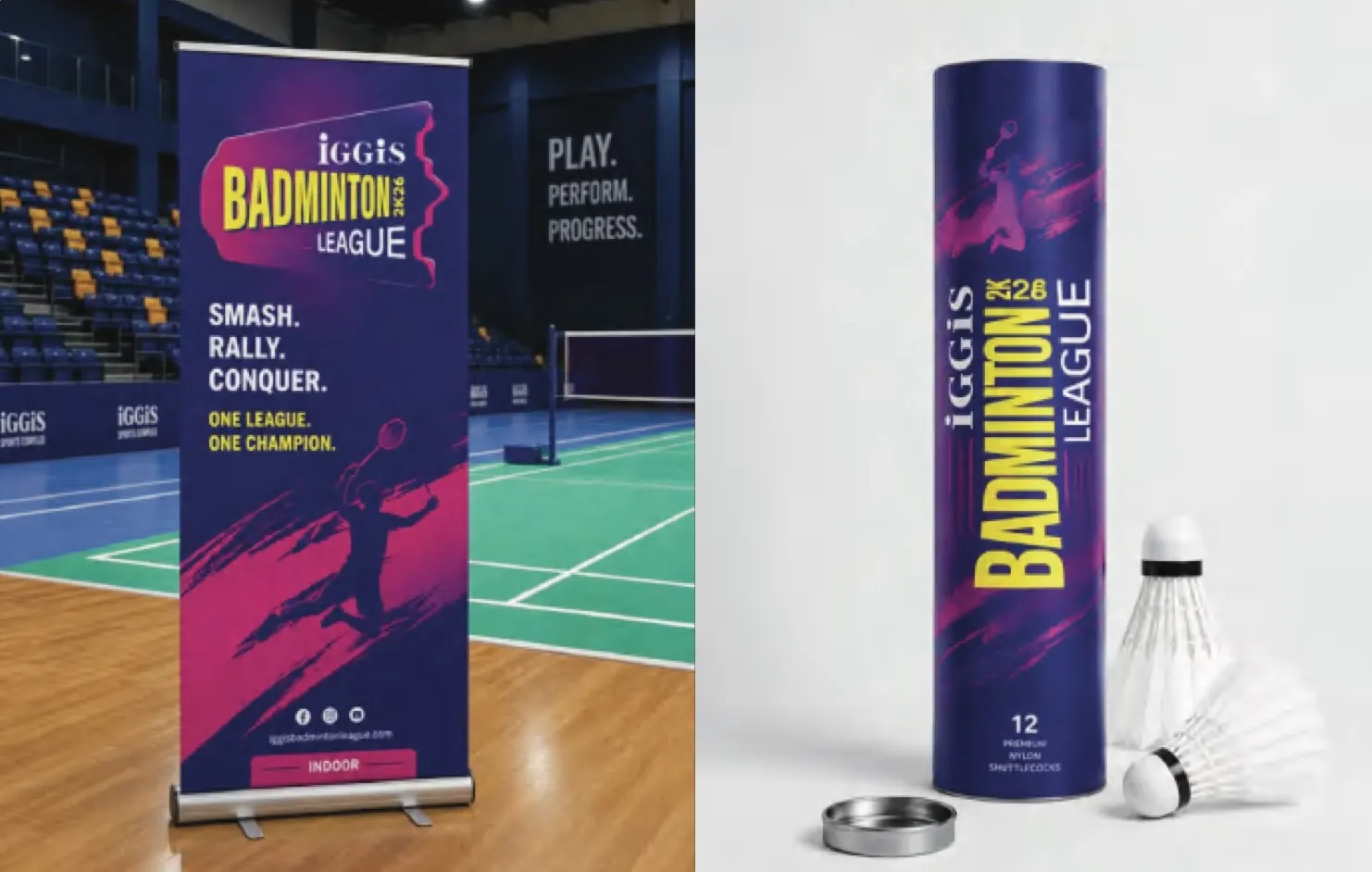 Indira Gandhi Group of Institutions — IGGIS Badminton League 2026.